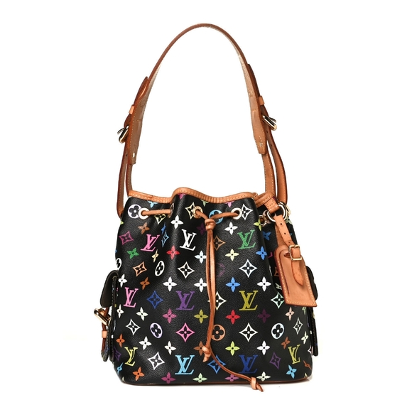 Rare Louis Vuitton LV Black Petit Noe Multicolor Monogram Bag X Takashi Murakami - Picture 5 of 16